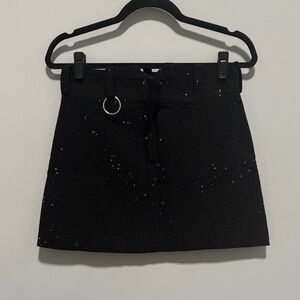 Day G Black Rhinestone Mini Skirt